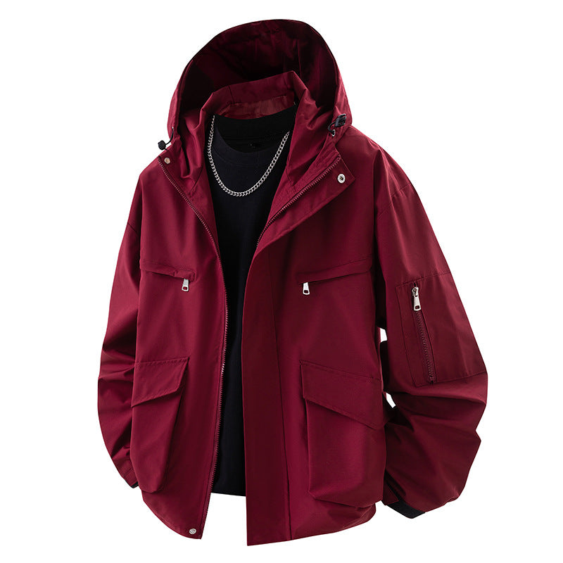 Practical outdoor jacket for men with multiple pockets Lune London