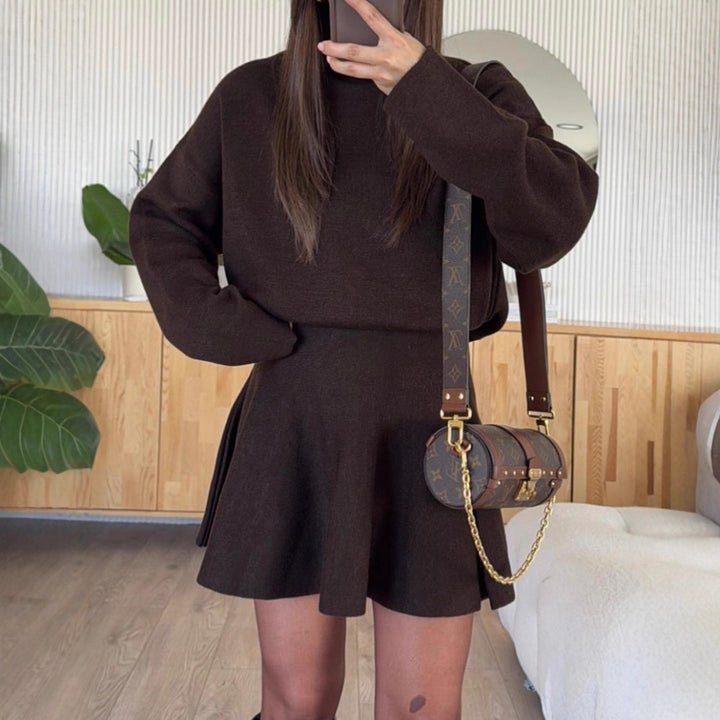 Robe en tricot stylée pour femme avec capuche Chic & Stil
