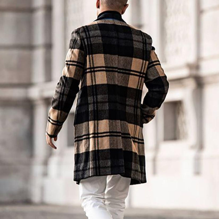 Plaid winter coat for men with warm lining Lune London