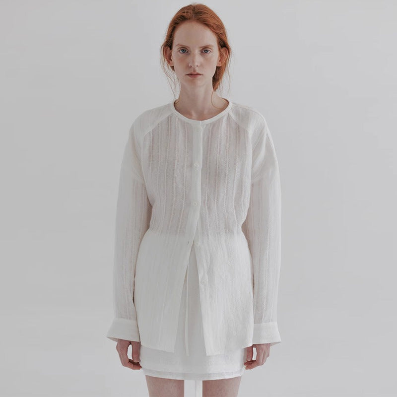 Chemises longues décontractées pour femmes avec structure fine Chic & Stil