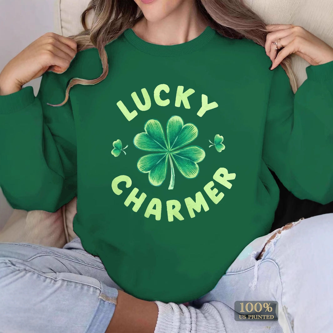 Women's sweatshirt with motivational print and casual fit Lune London