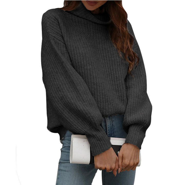 Lune London women’s oversized sweater vest with trendy turtleneck