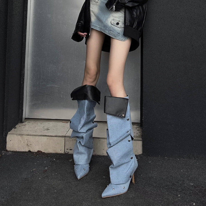 Stylish over-the-knee boots for women with innovative design and elegant heel Lune London