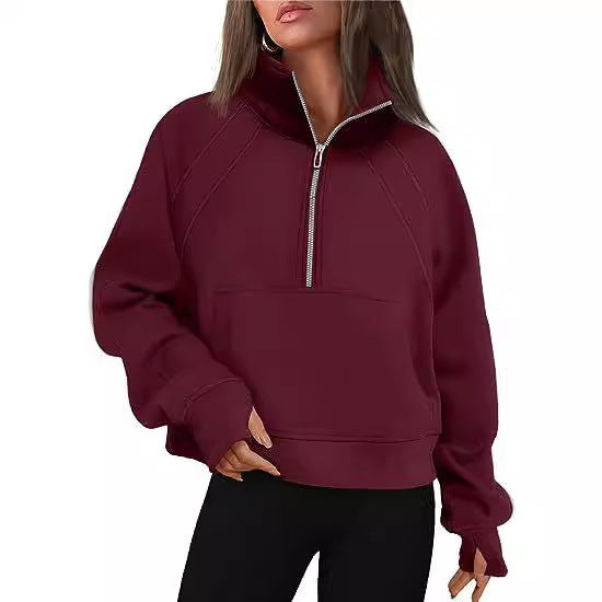 Oversized sweatshirt for women with high collar Lune London