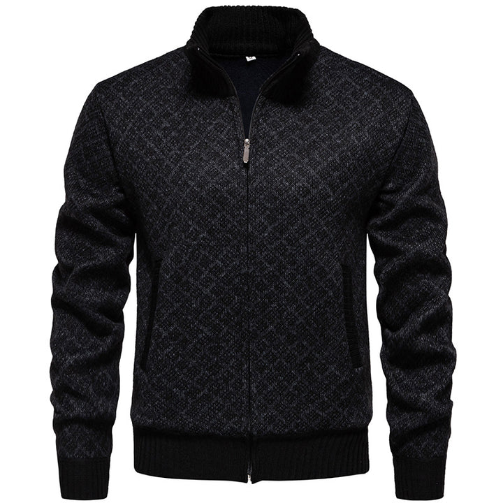 Men's sports knit jacket with modern pattern Lune London