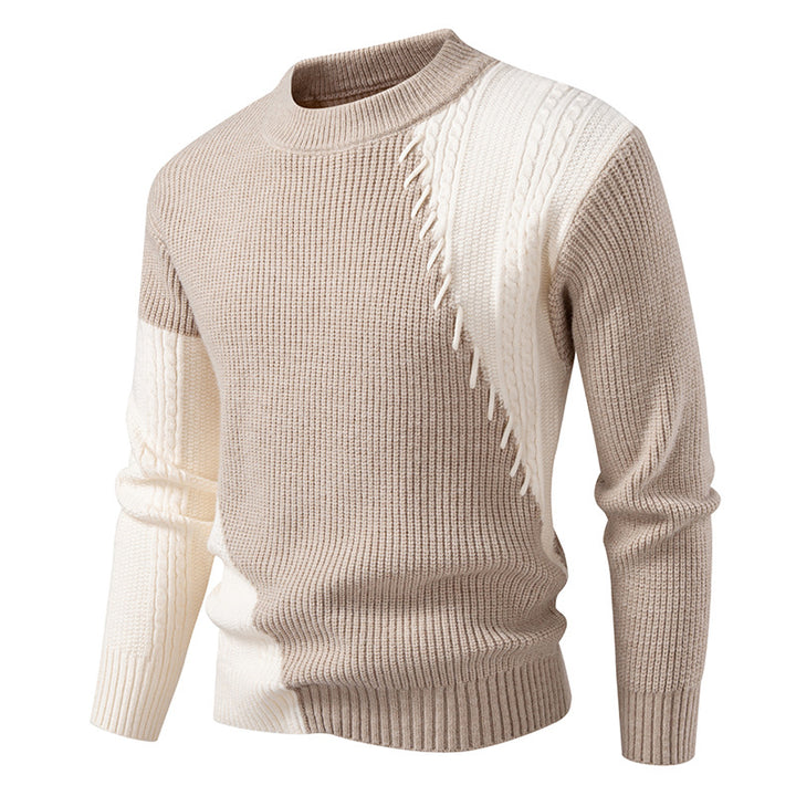 Trendy knitted sweater for men with a unique cable design Lune London