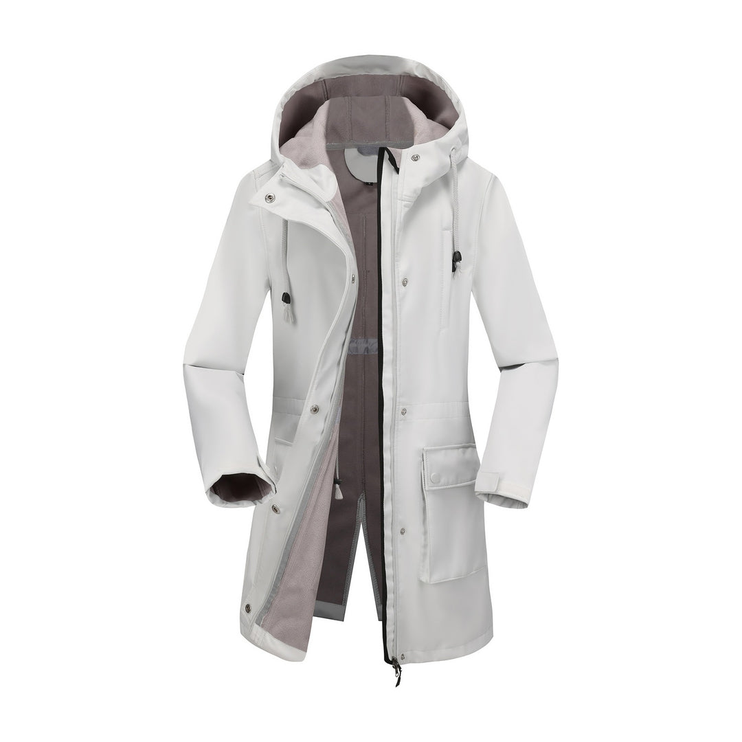 Functional outdoor jacket for women with adjustable drawstring waist and inner lining Lune London