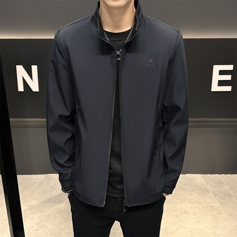 Sporty transition jacket for men with high collar Lune London