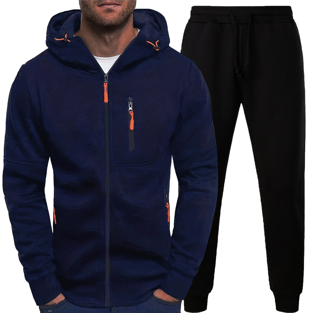 Men's sporty hoodie set and jogging pants with practical pockets Lune London