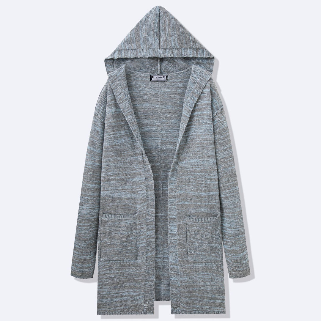 Long knitted coat for men with a modern design and casual details Lune London
