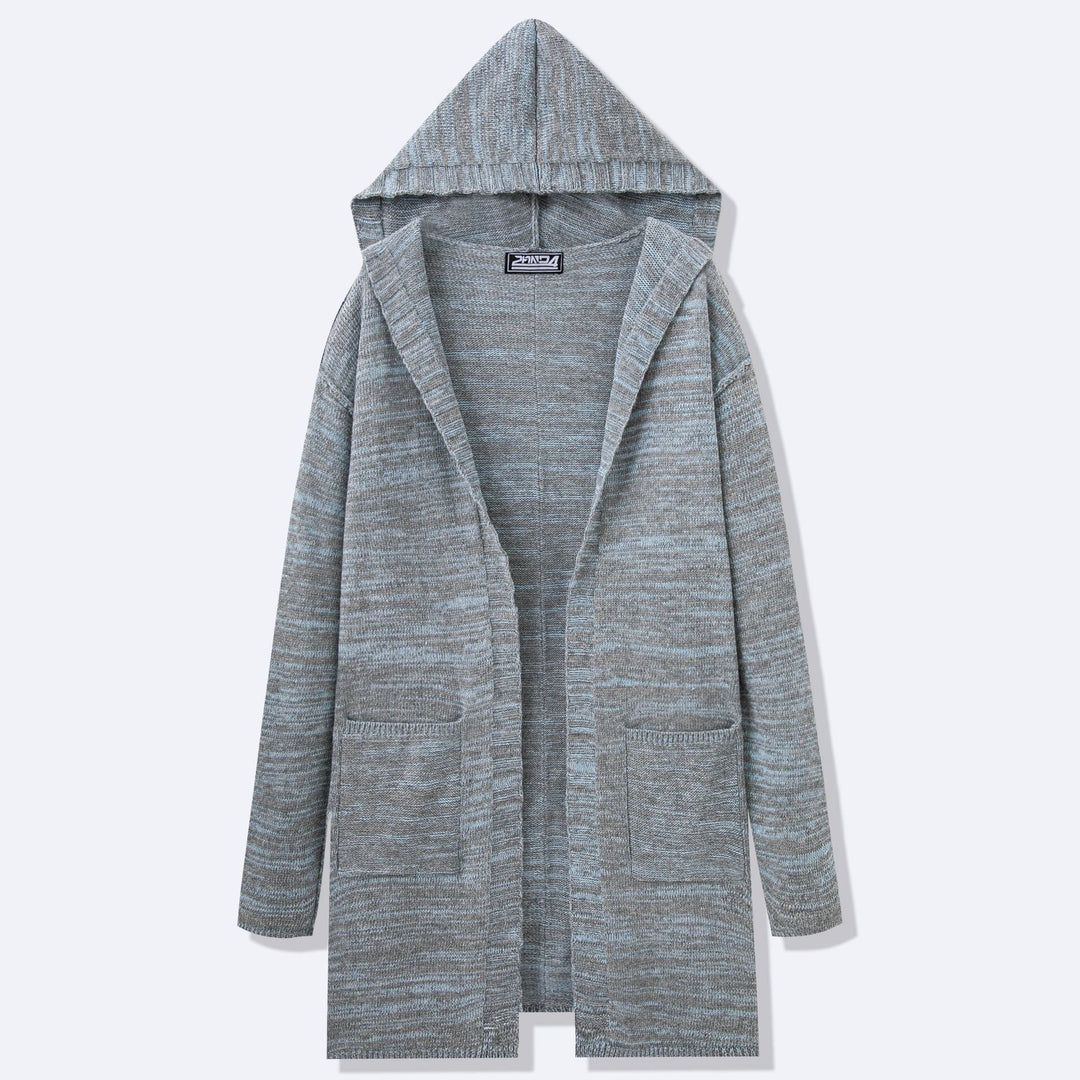 Men's Long Knit Coat with Modern Design and Casual Details Lune London