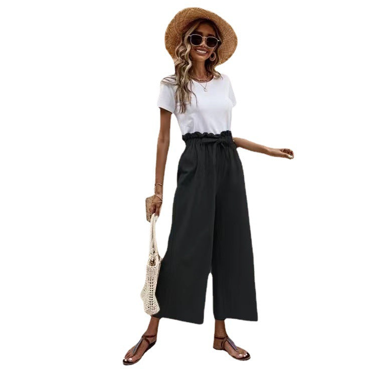 Elegant and airy culotte pants for ladies with high waist Lune London
