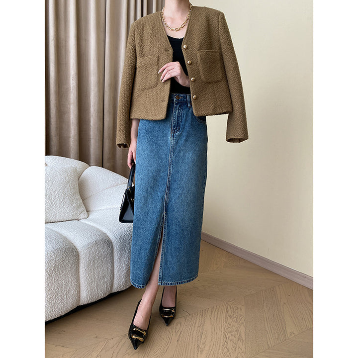 Women's stylish bouclé jacket with button details Chic & Stil