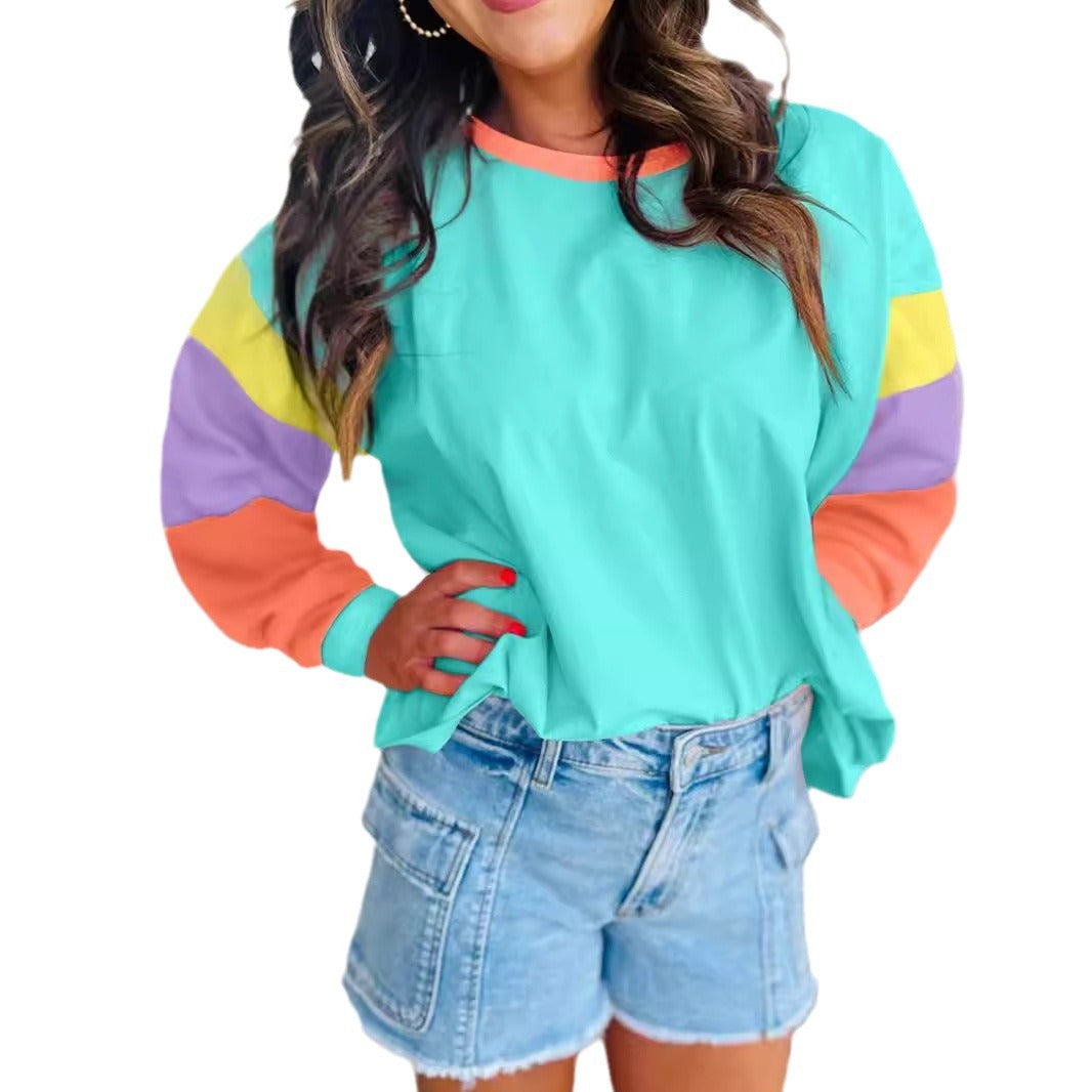 Ladies casual sweatshirt with contrasting sleeves Lune London