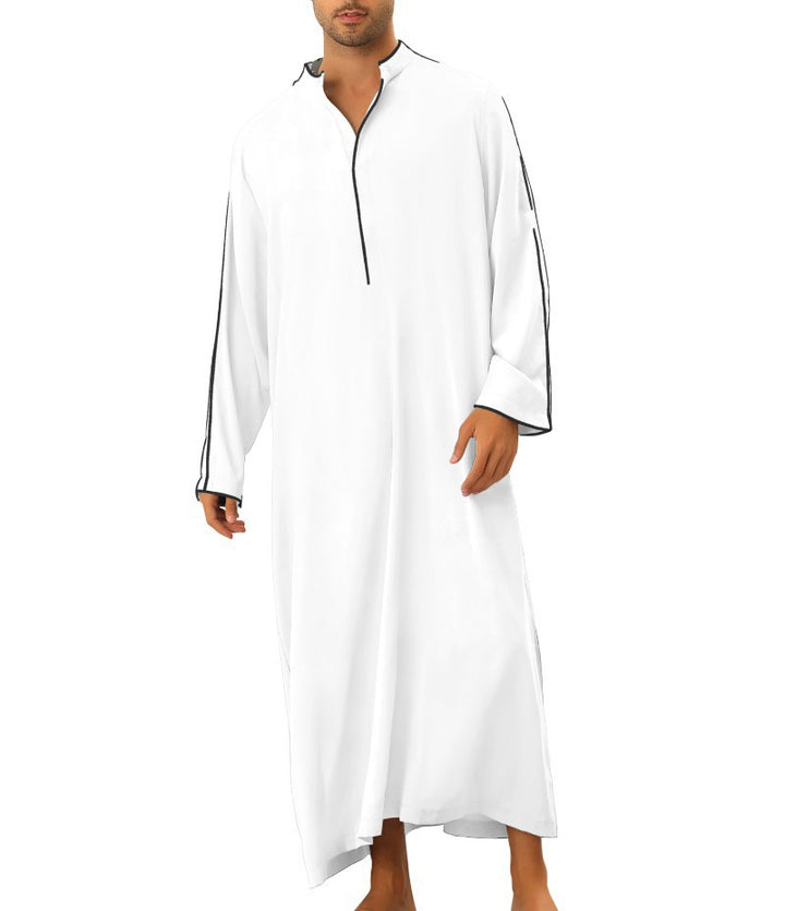 Men's high-tech kaftan with sporty high collar and elegant contrasting details Lune London