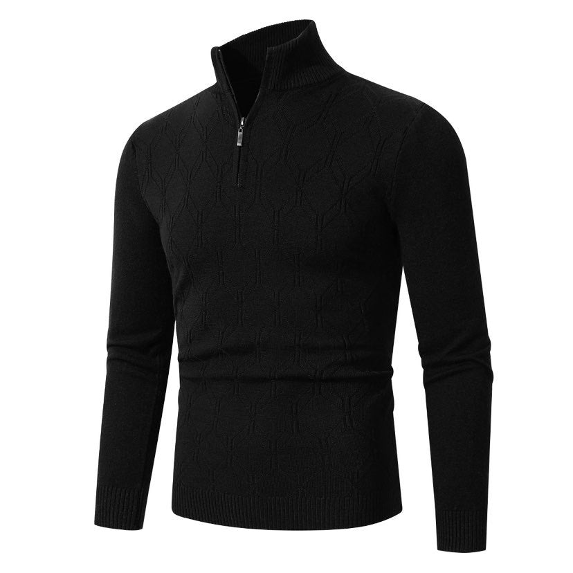 Men's knitted sweater with a modern textured pattern Lune London