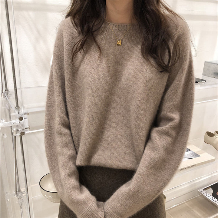 Pull en cachemire pour femmes avec une fine structure côtelée et une coupe décontractée Chic & Stil