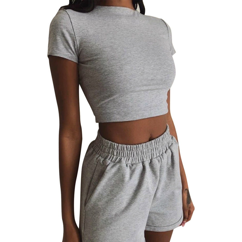 Lune London Women's Sports Crop Top and Short Shorts Set