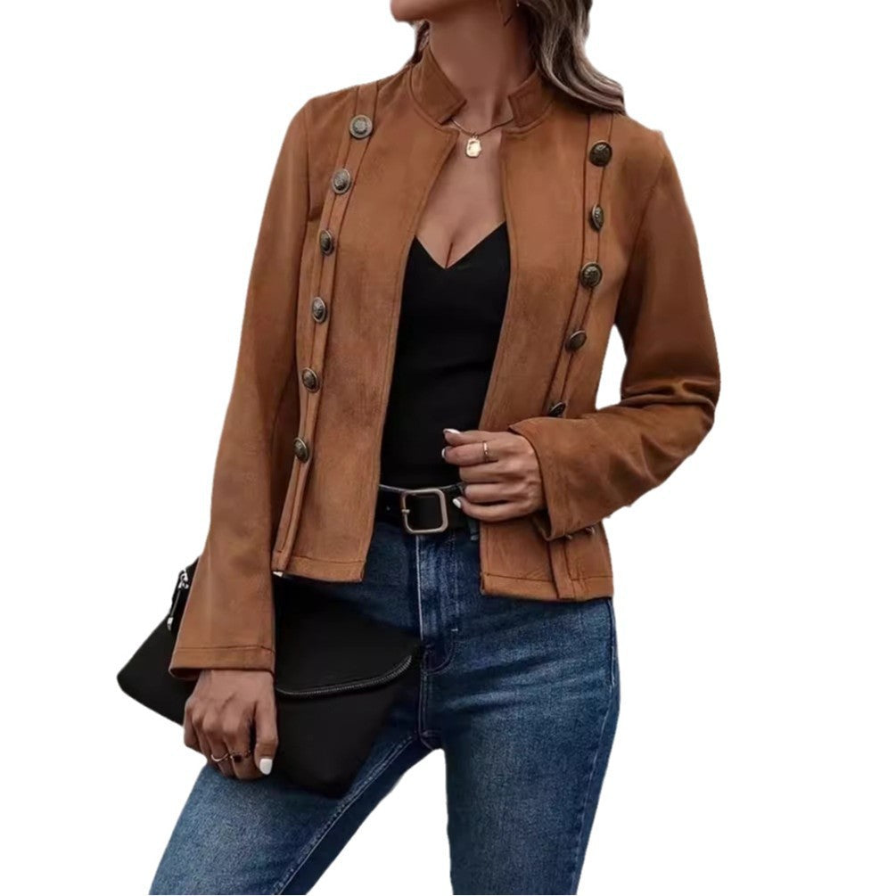 Elegant blazer jacket for women with decorative buttons Lune London