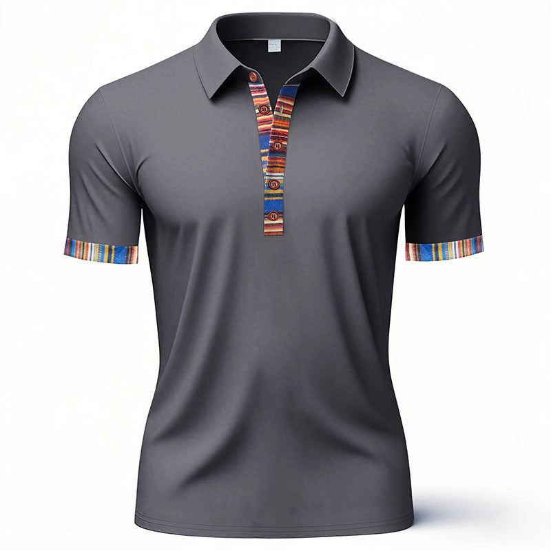 Men's Polo Shirt with colored collar and structured look Lune London