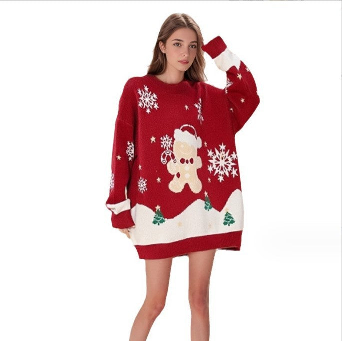 Christmas sweater for women with festive pattern and oversized fit Lune London