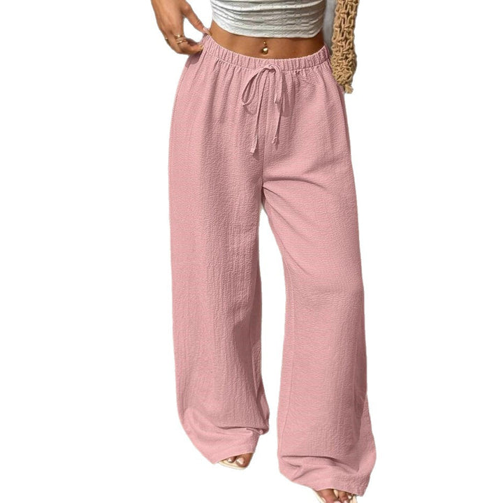 Wide Palazzo pants for women in lightweight and breathable material with elastic waistband Lune London