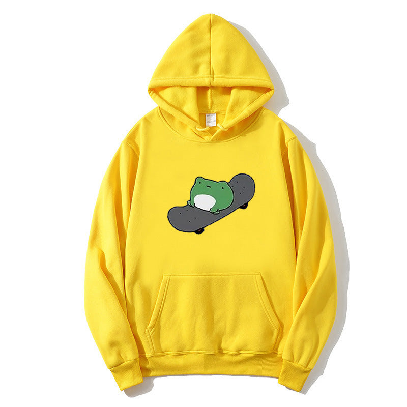 Women's hoodie with humorous frog design Chic & Stil