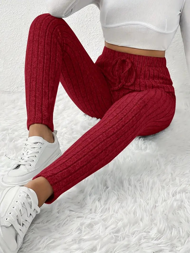 Women Padded Sweatpants with Rib Structure Lune London