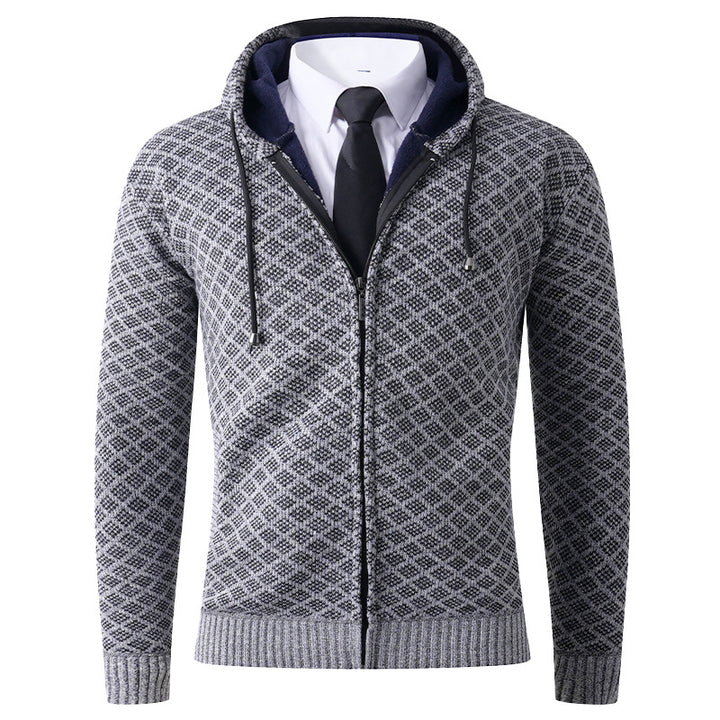 Stylish hooded jacket for men with structured pattern Lune London