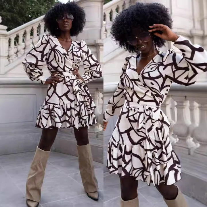 Lune London leopard print wrap dress for women