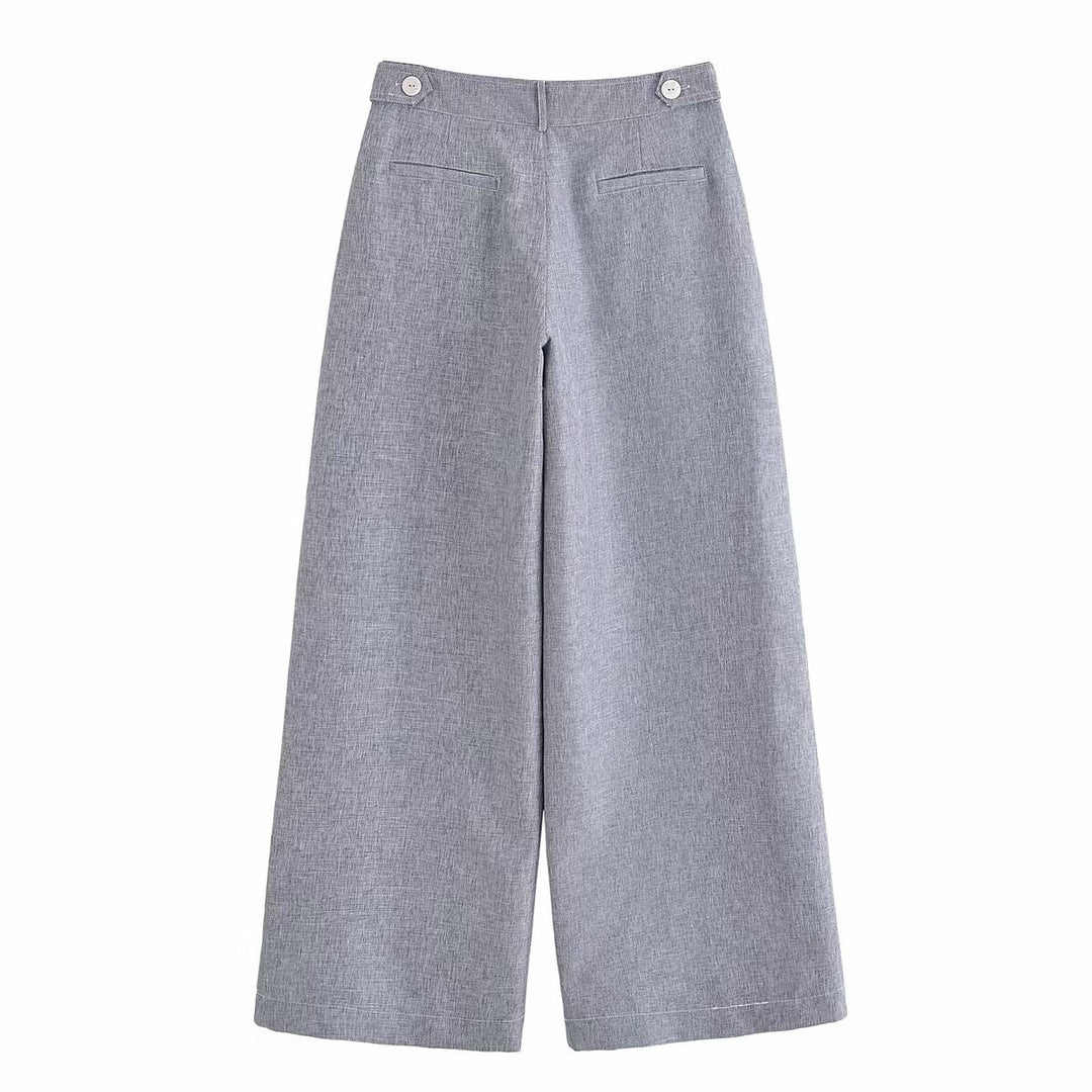 Pantalons de costume larges pour femmes avec ceinture élégante Chic & Stil