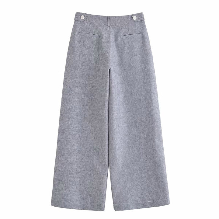 Pantalons de costume larges pour femmes avec ceinture élégante Chic & Stil
