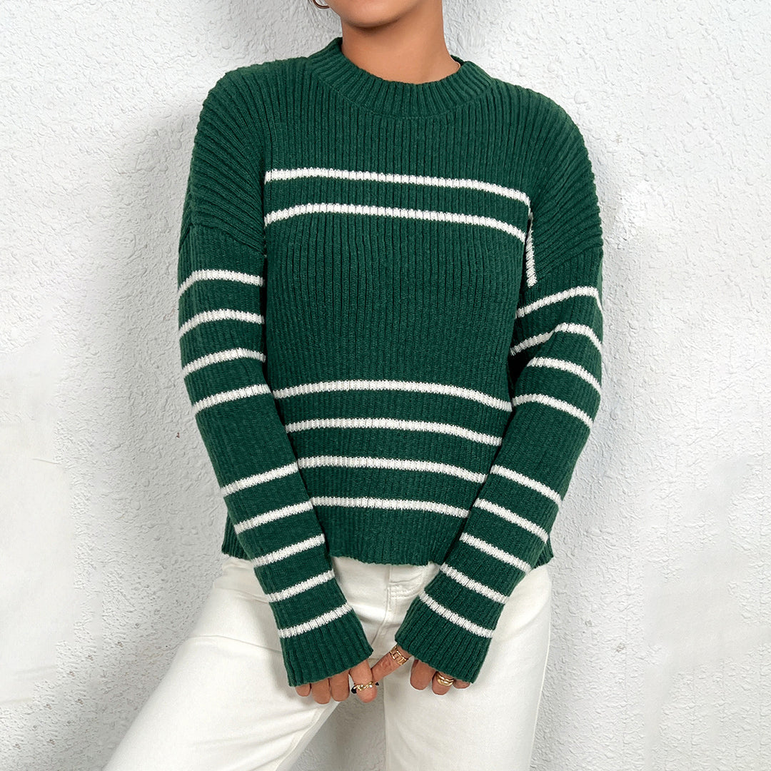 Striped knit sweater for women Lune London