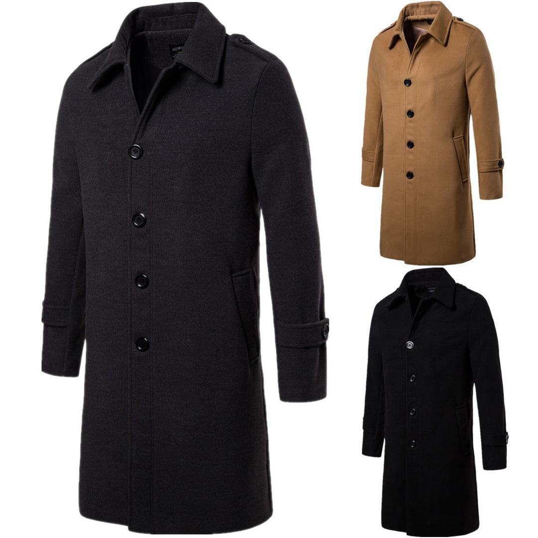 Elegant wool coat for men in classic cut with practical pockets Lune London