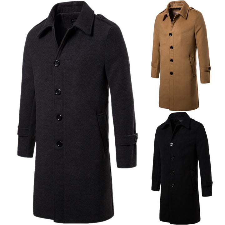 Elegant wool coat for men in classic cut with practical pockets Lune London