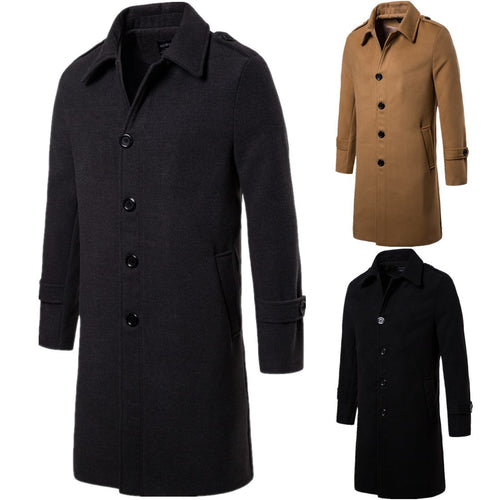 Elegant wool coat for men in classic cut with practical pockets Lune London