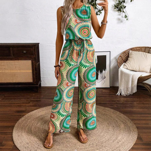 Women Chic and Stylish Wide Leg Bohemian Jumpsuit
