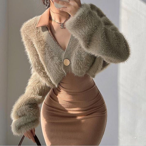 Ladies Cozy Bolero Jacket In Fashionable and Fluffy Design Lune London