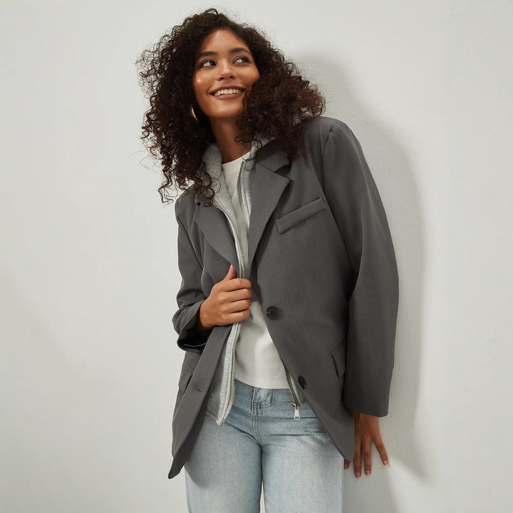 Casual blazer jacket for women with removable inner lining Lune London