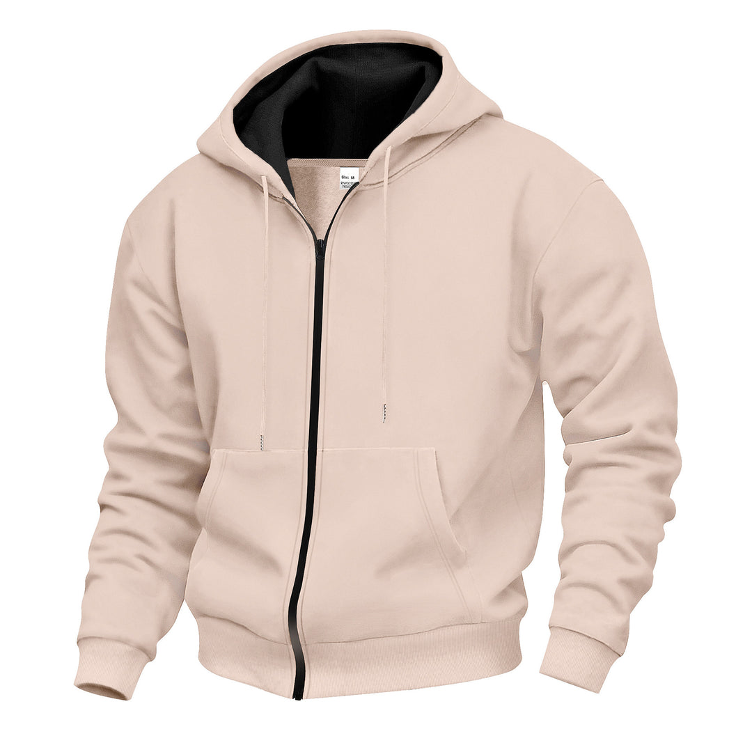 Men's hoodie with full zipper and soft inner lining Chic and style