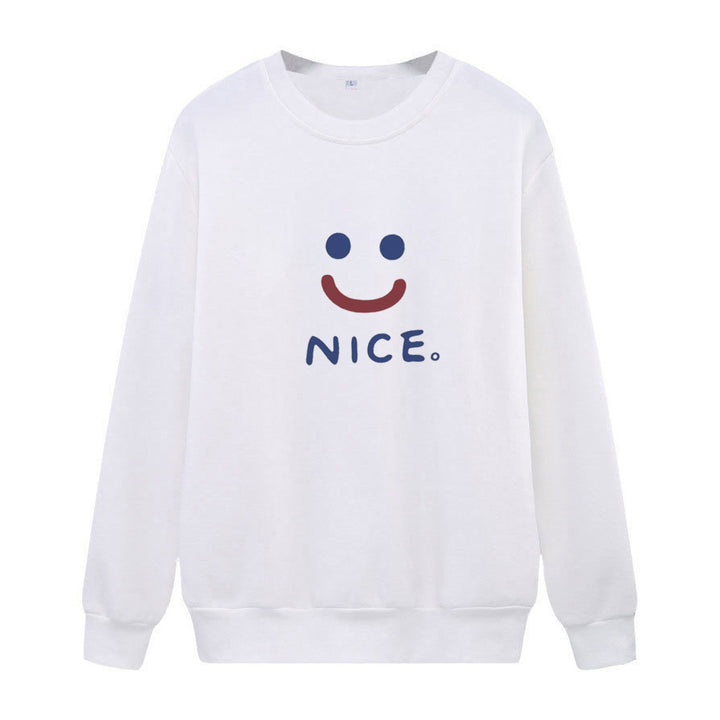 Women casual sweatshirt with cheerful smile motif Chic & Stil