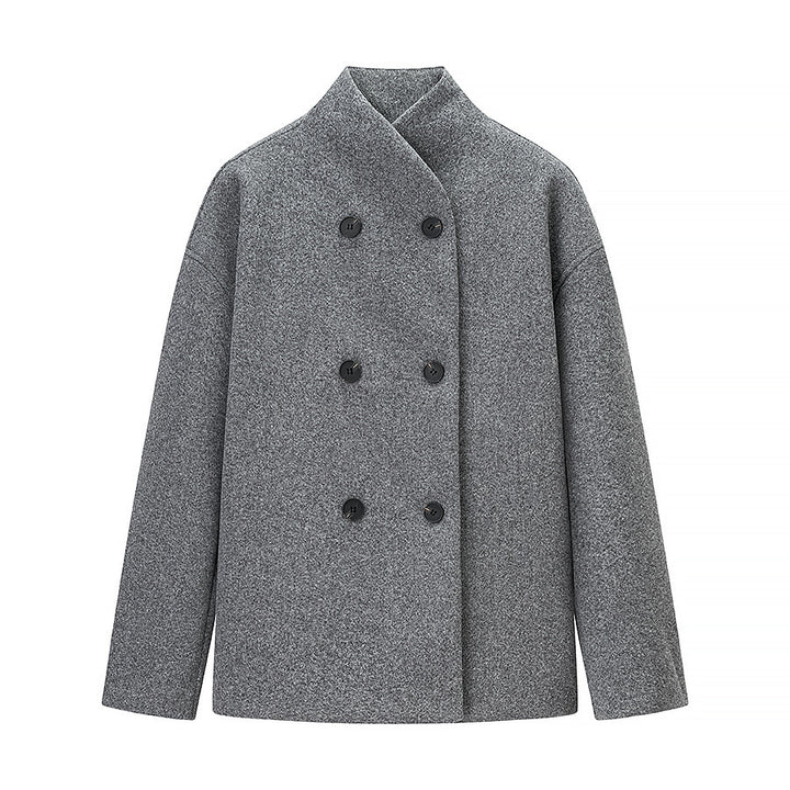 Ladies elegant wrap jacket with double row of buttons Lune London
