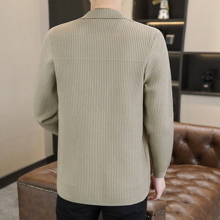 Casual knitted blazer for men with a unique texture and a modern fit Lune London