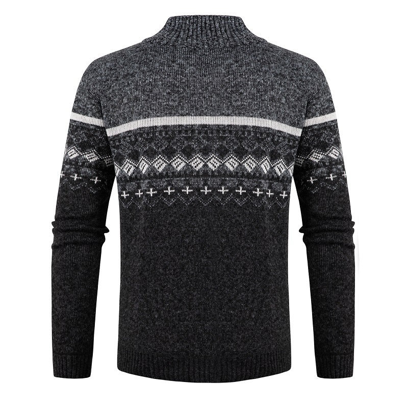 Elegant knitted jacket for men with high collar Lune London