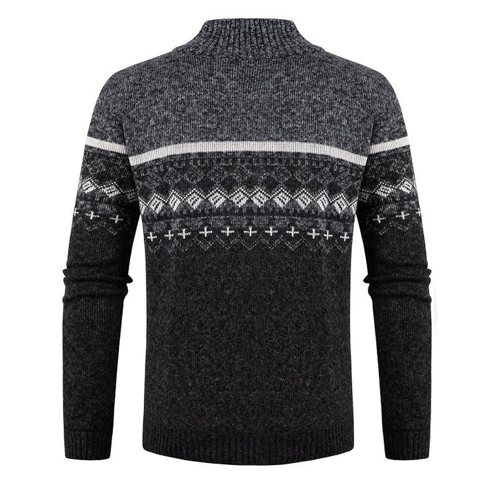 Elegant knitted jacket for men with high collar Lune London