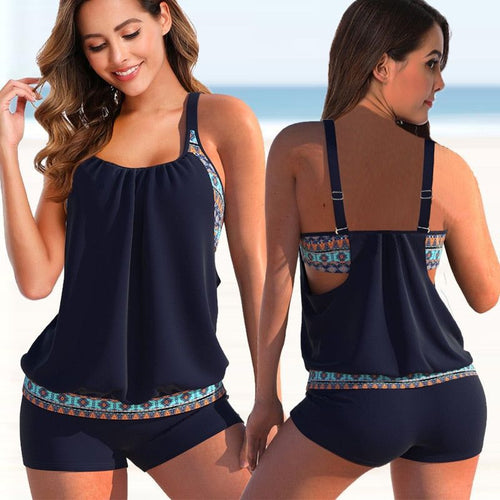 Ladies Tankini stylish with decorative trim details Lune London