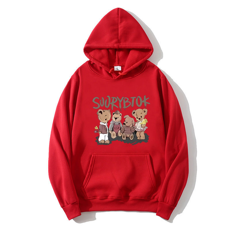 Womens hoodie with playful bear motif Chic & Stil