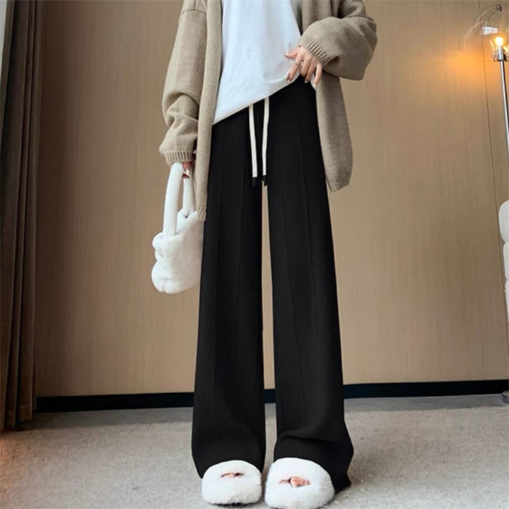 Pantalons amples et confortables pour femmes avec taille élastique et poches latérales