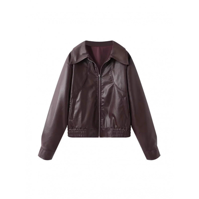Fashion faux leather jacket for women with refined cut Lune London