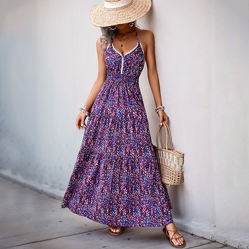 Bohemian-inspired maxi dress for women with slit detail Lune London